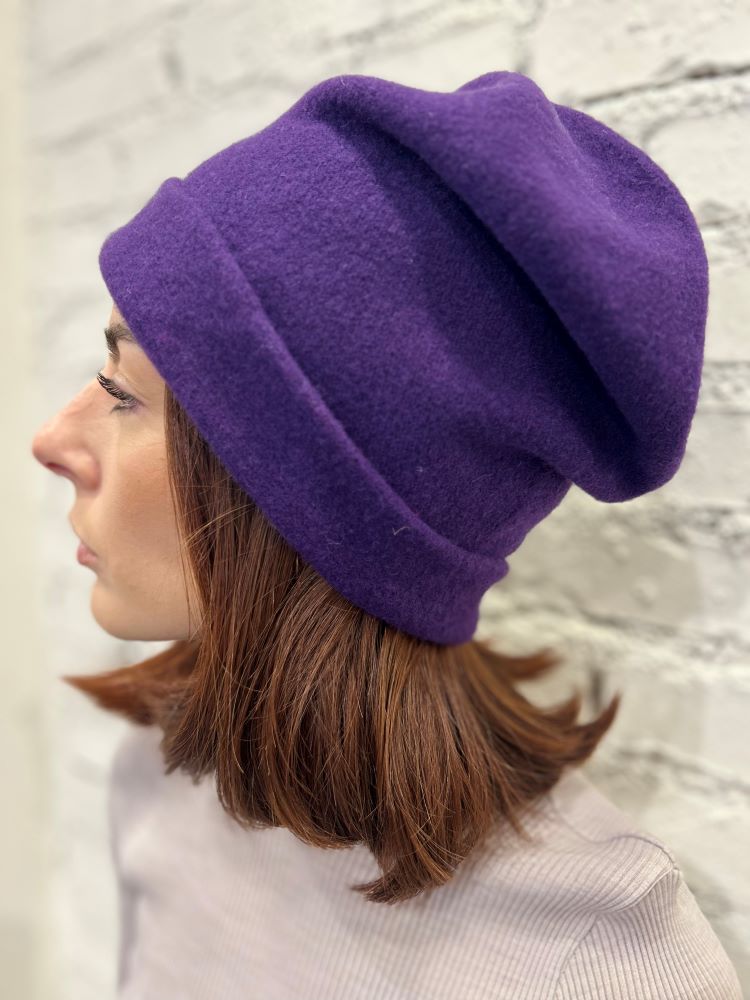 CAPPELLO AUTUNNO/INVERNO UNISEX NERO BEANIE NERO VIOLA KOPKA